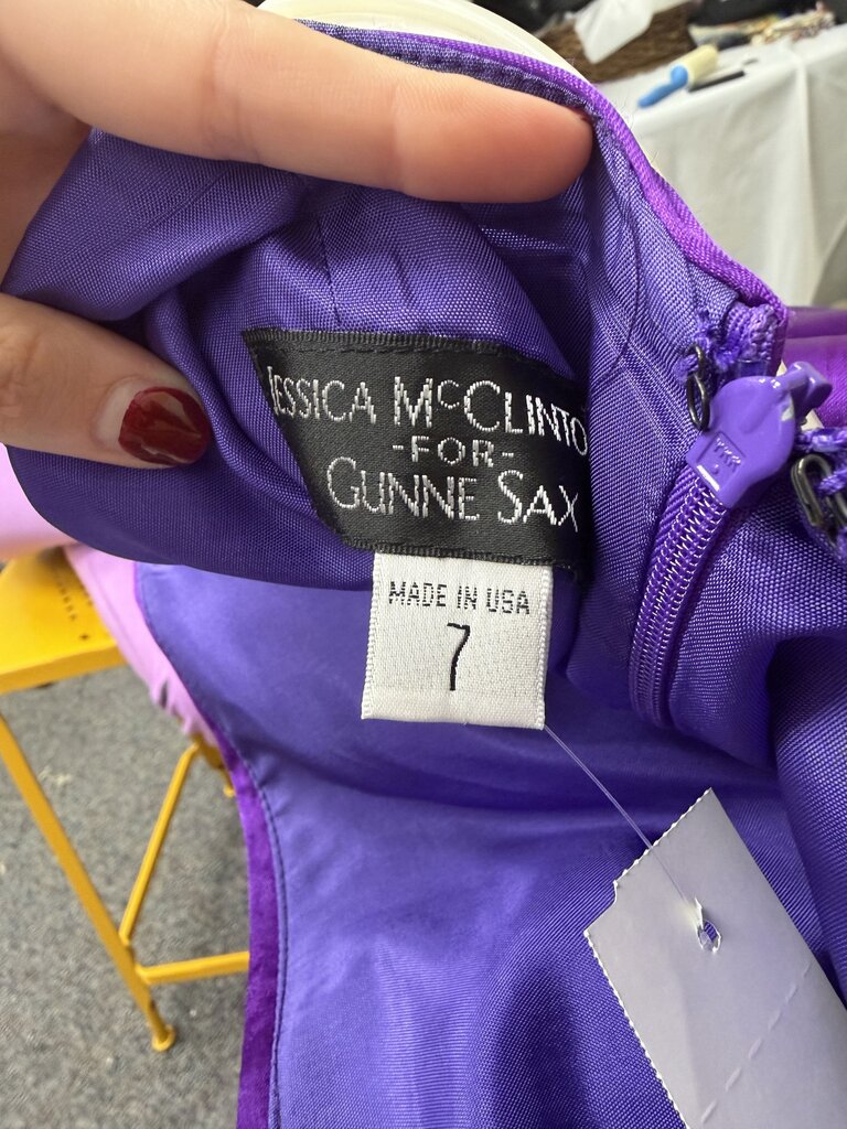 Jessica McClintock Gunn Sax Purple Satin