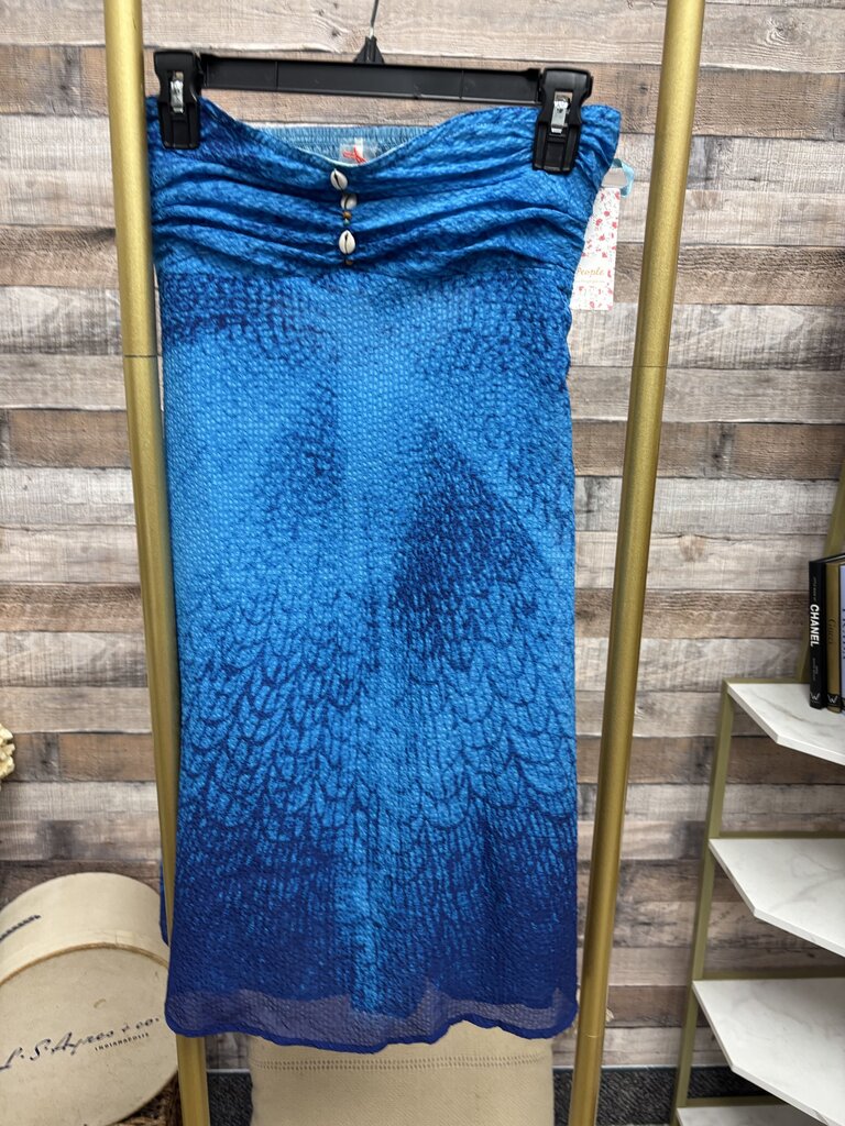 NWT Free People Turquoise Strapless w/Shell Detail