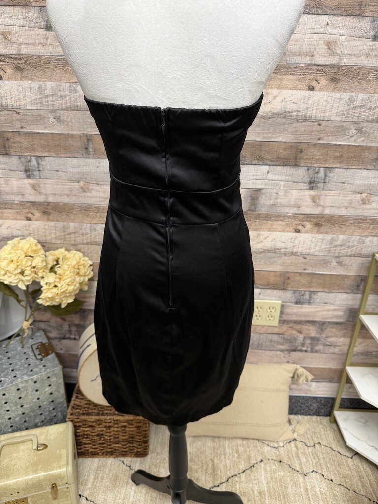 Teeze Me Black & White Satin Dress