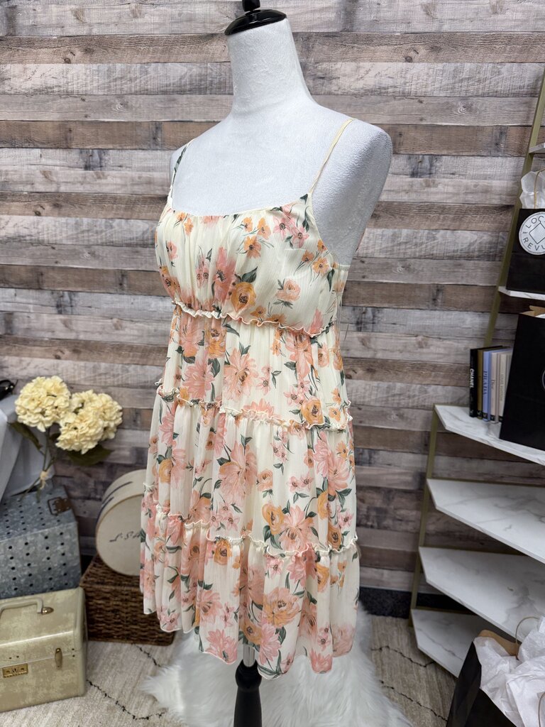Altar'd State White Floral Patterned Mini Dress
