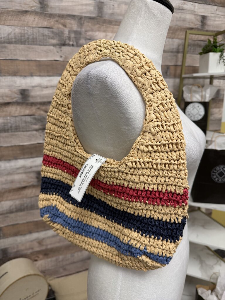Universal Threads Co. Striped Woven Straw Handbag