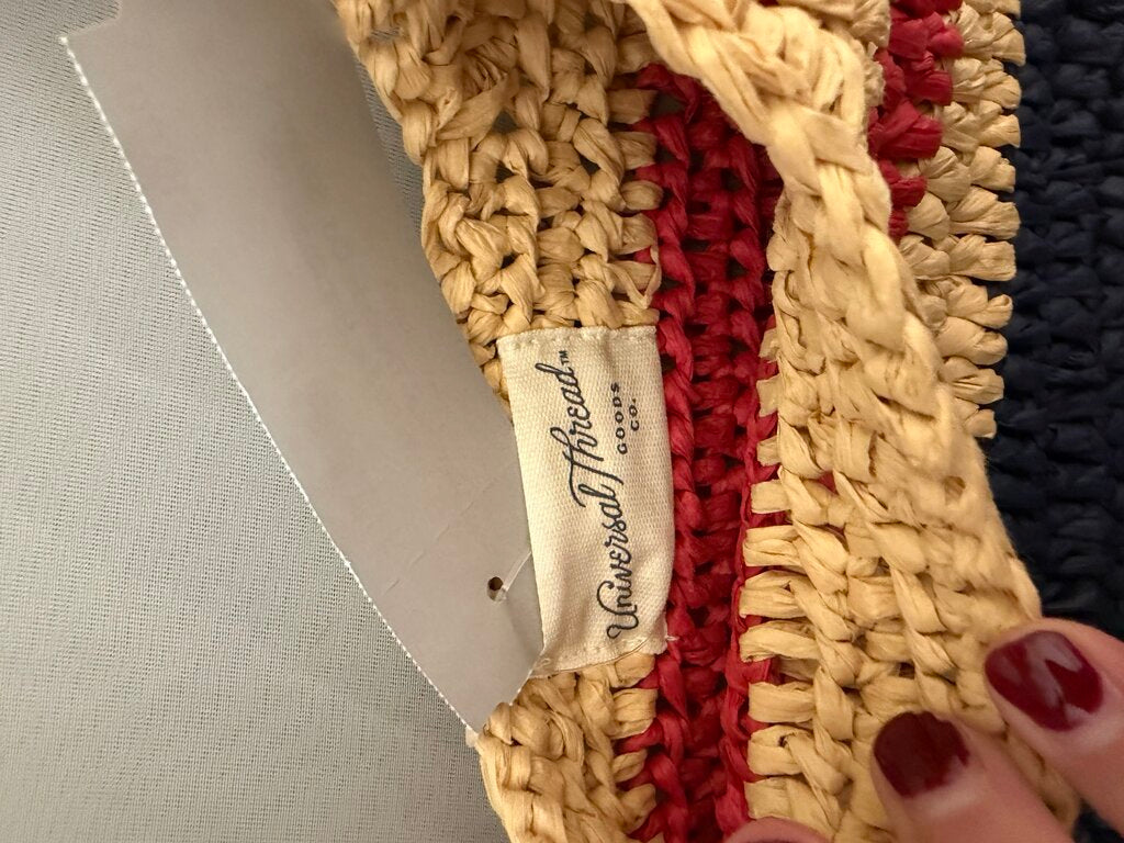 Universal Threads Co. Striped Woven Straw Handbag