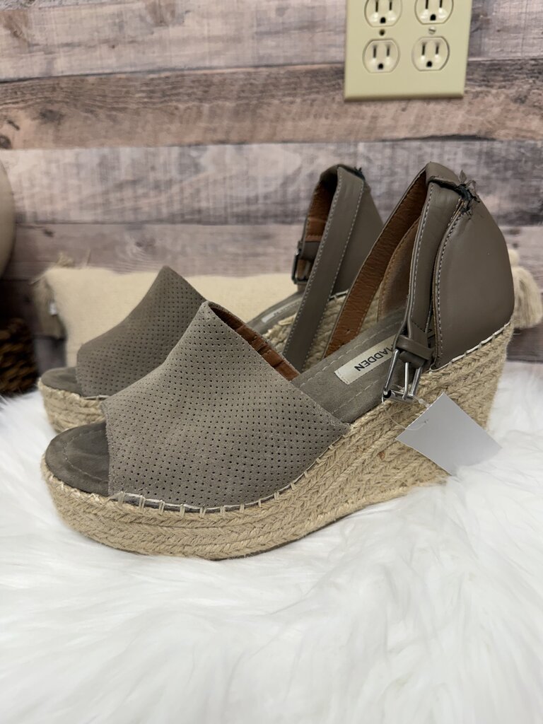 Steve Madden Taupe Platform Wedges