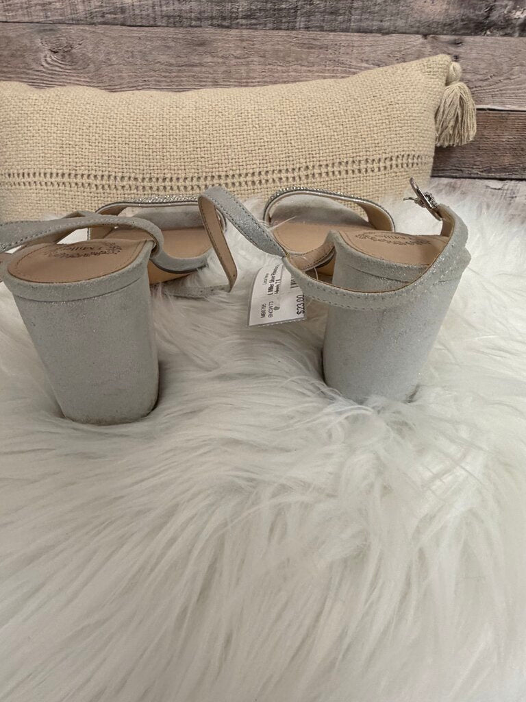I. Miller Silver Rhinestone Block Heels