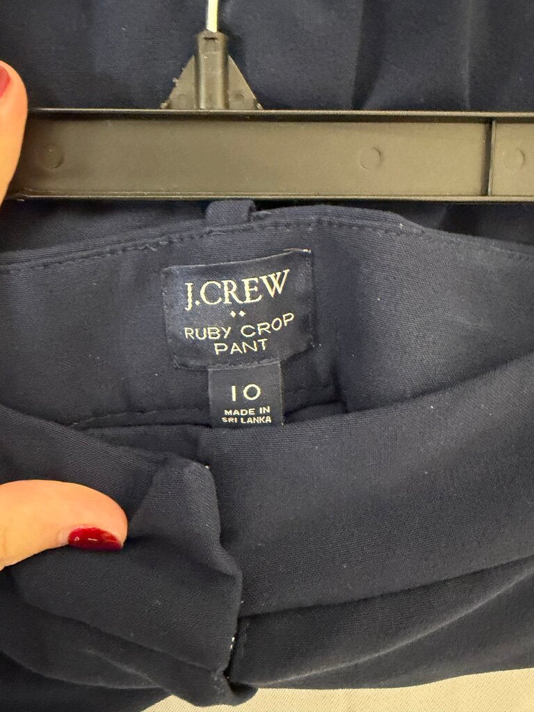 J. Crew Navy 'Ruby Crop Pant' Trousers