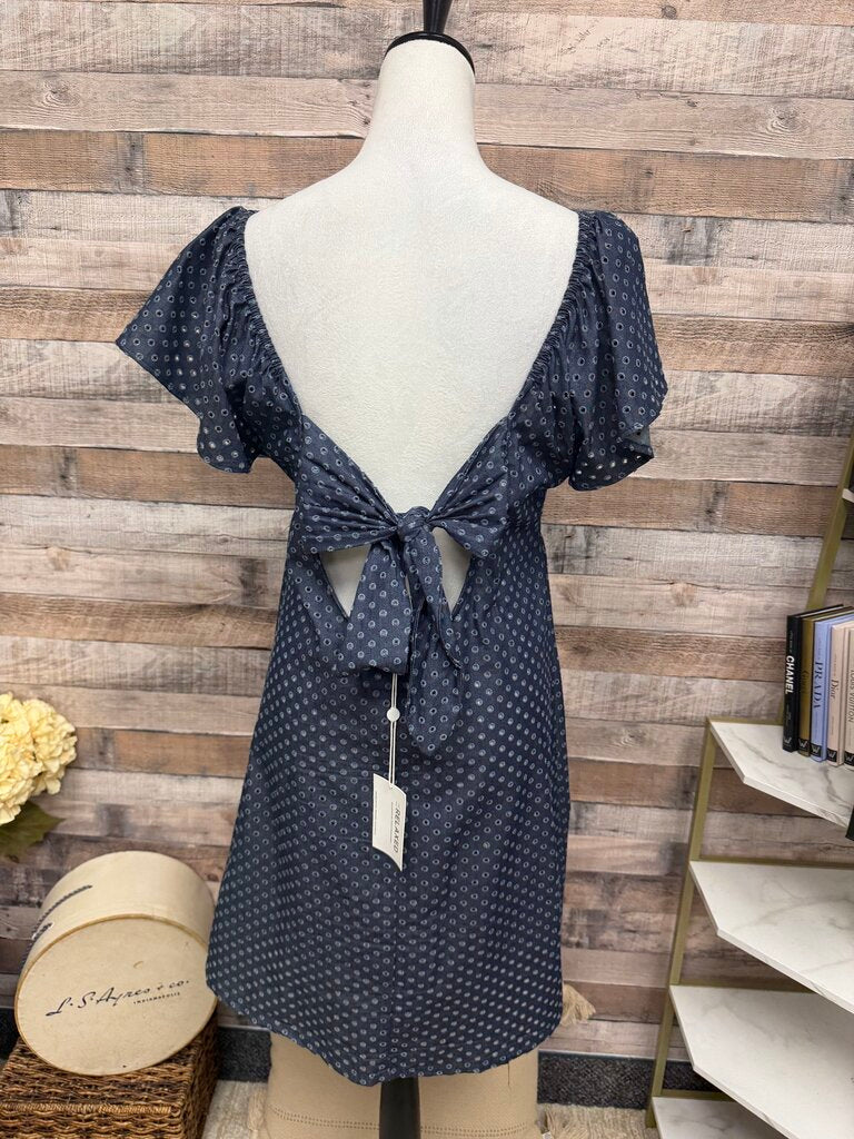 NWT LA Relaxed Chambray Polka Dot Eyelet