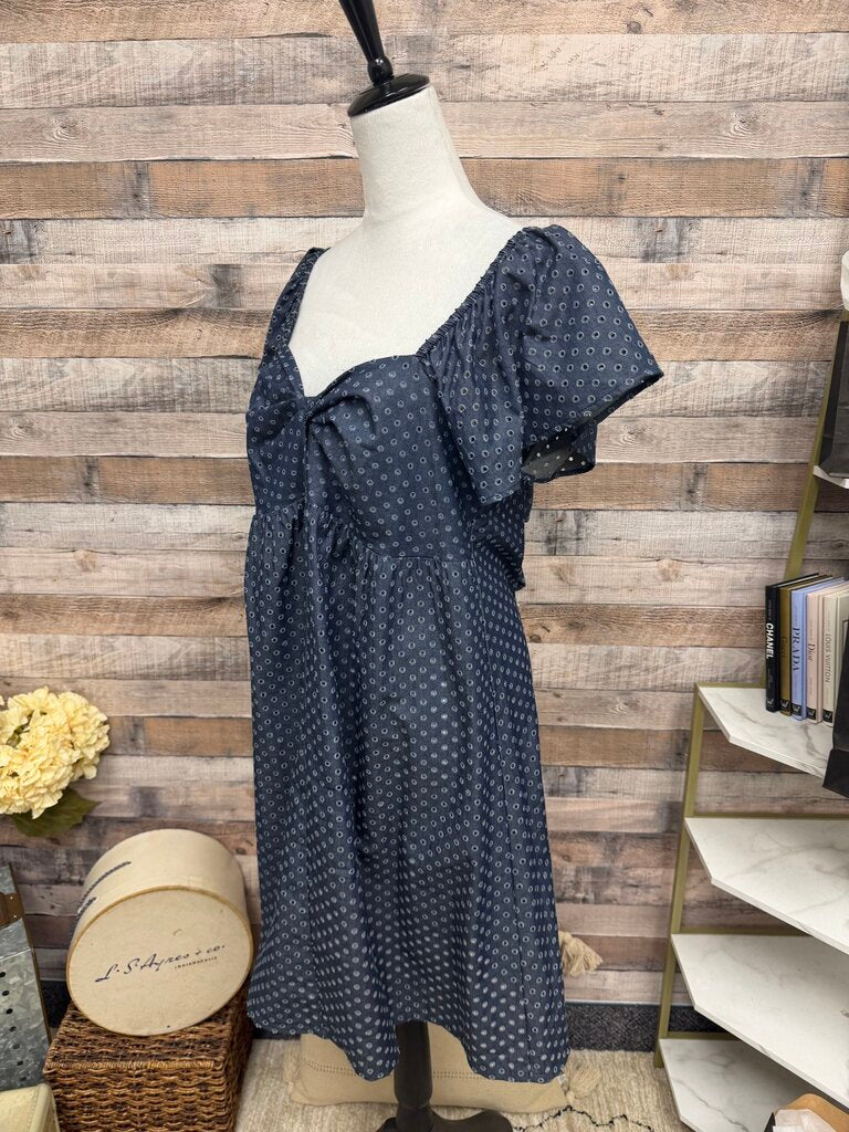 NWT LA Relaxed Chambray Polka Dot Eyelet