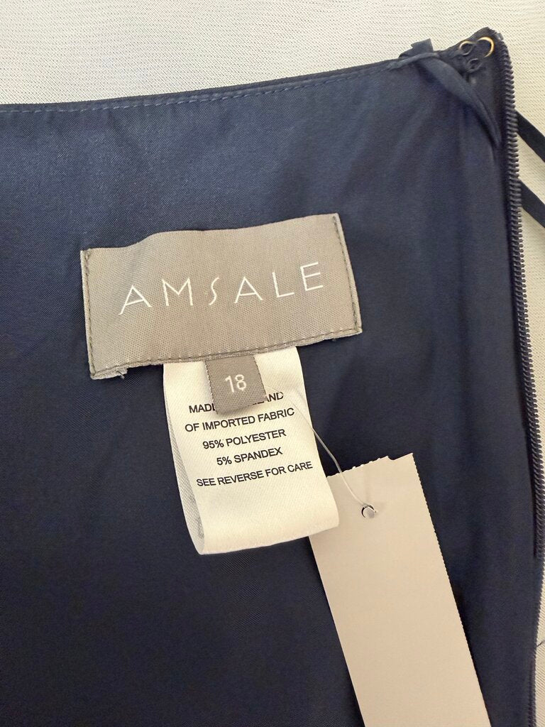 Amsale Navy Blue Gown