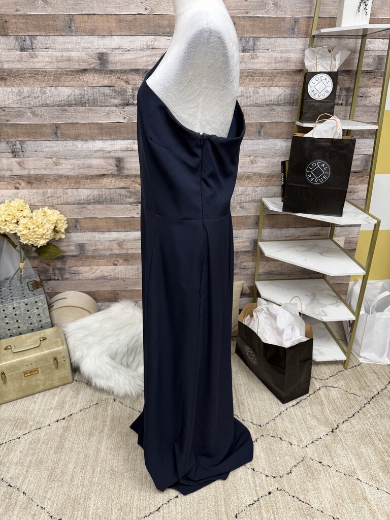 Amsale Navy Blue Gown