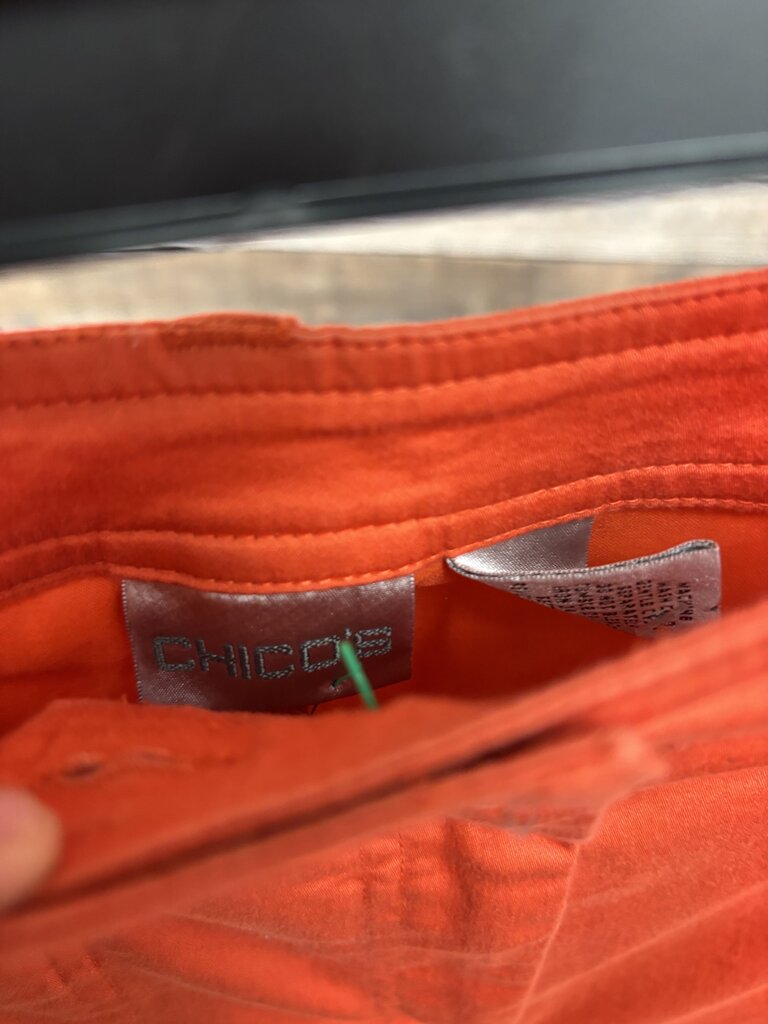 Chico's Orange Bermuda Shorts
