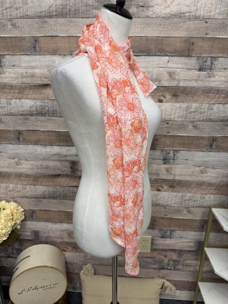 Shade & Shore Orange & Pink Floral Wrap