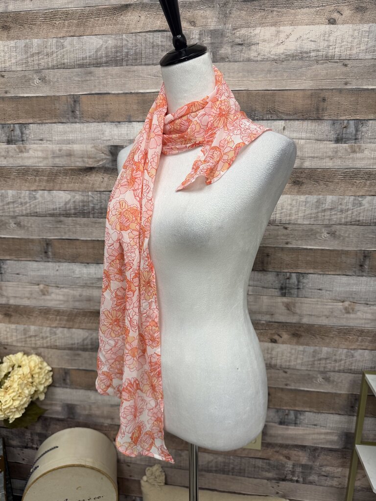 Shade & Shore Orange & Pink Floral Wrap