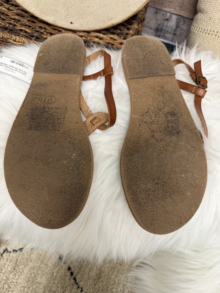 Universal Thread Leather Throng Strappy Sandals