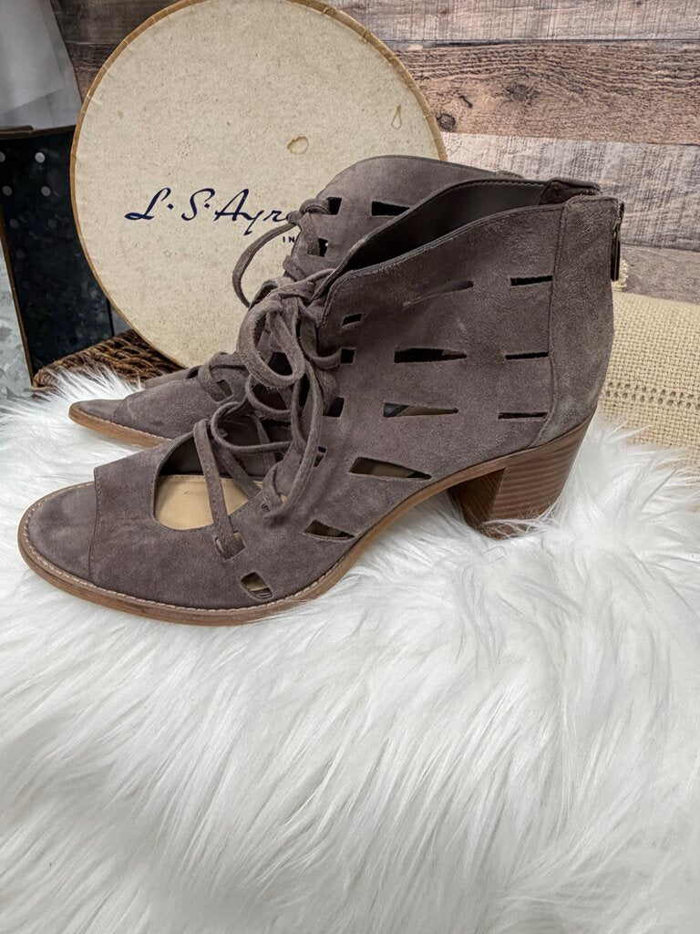 Vince Camuto Taupe Cut Out Black Heel