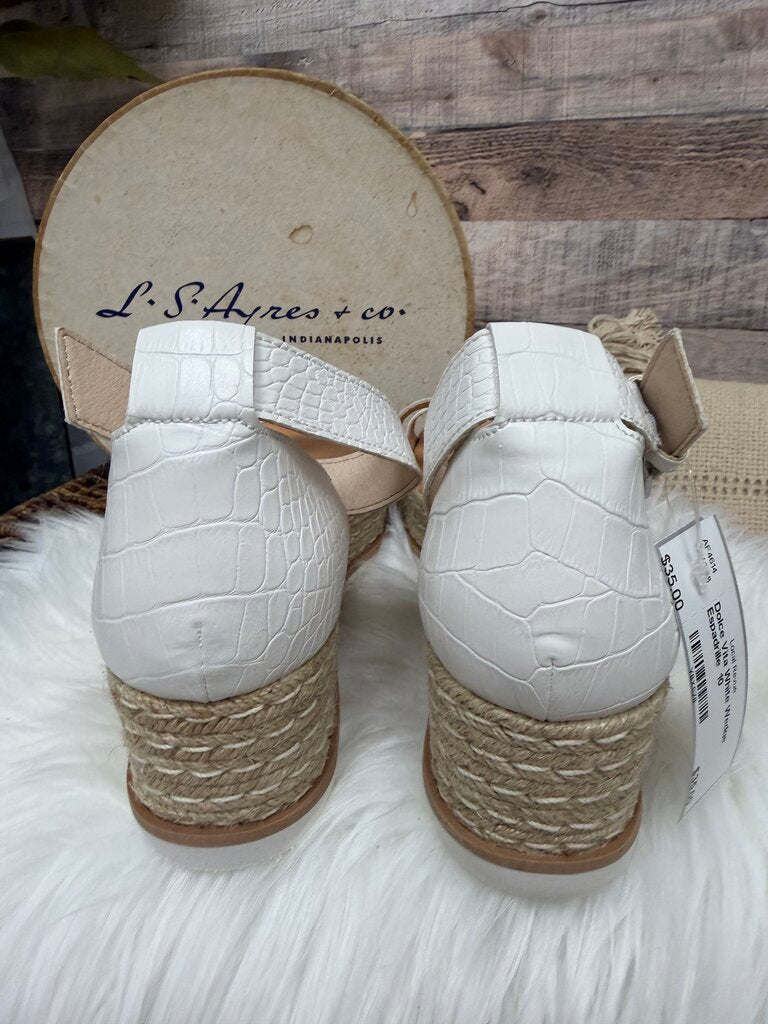 Dolce Vita White Wedge Espadrille