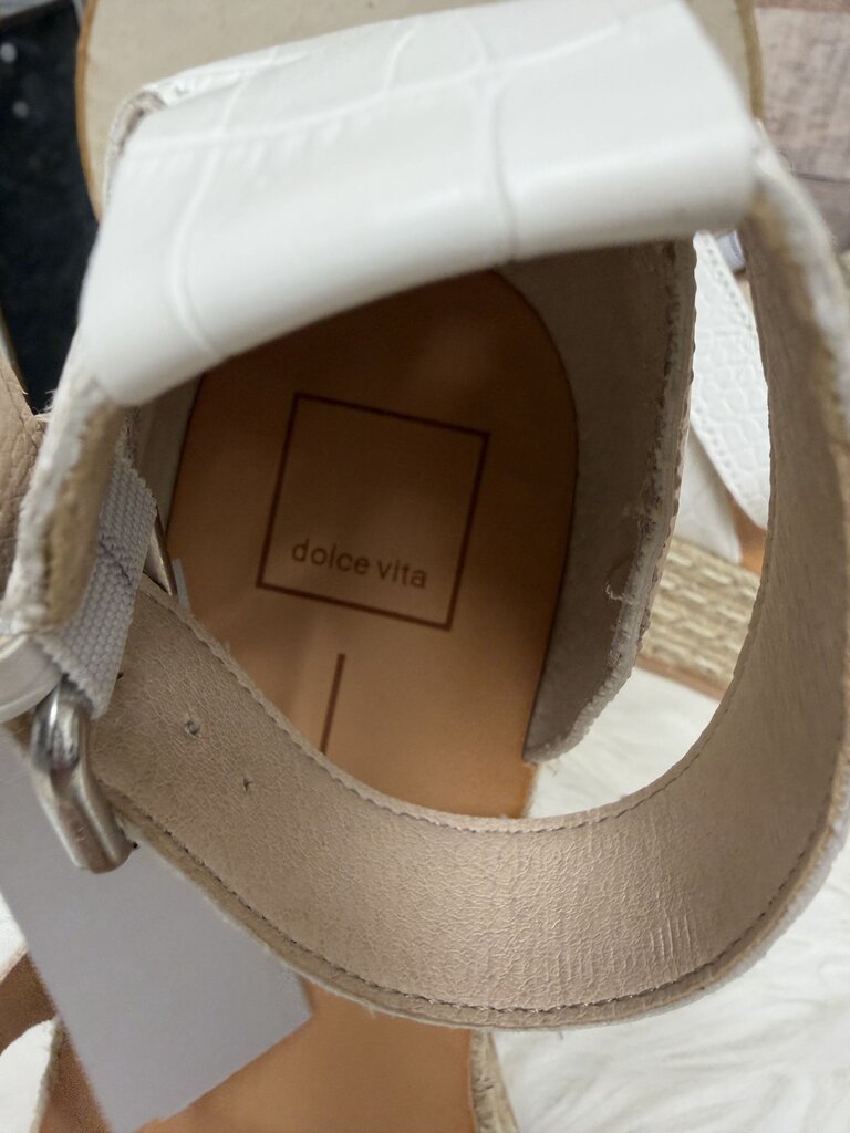 Dolce Vita White Wedge Espadrille