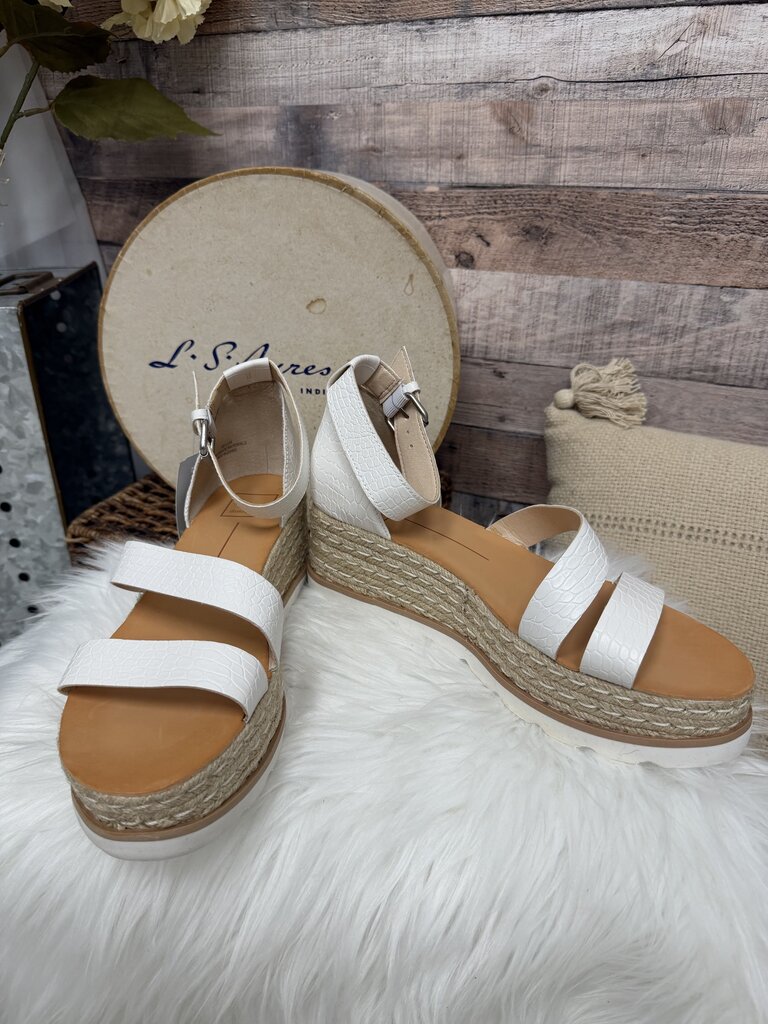 Dolce Vita White Wedge Espadrille