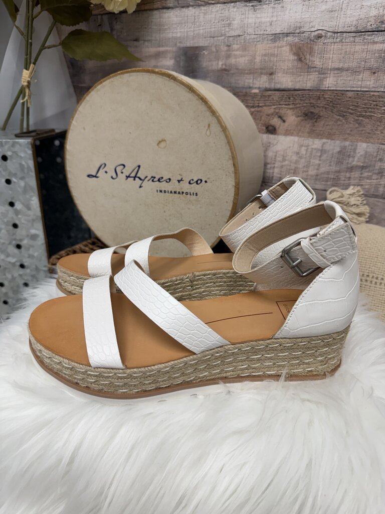Dolce Vita White Wedge Espadrille