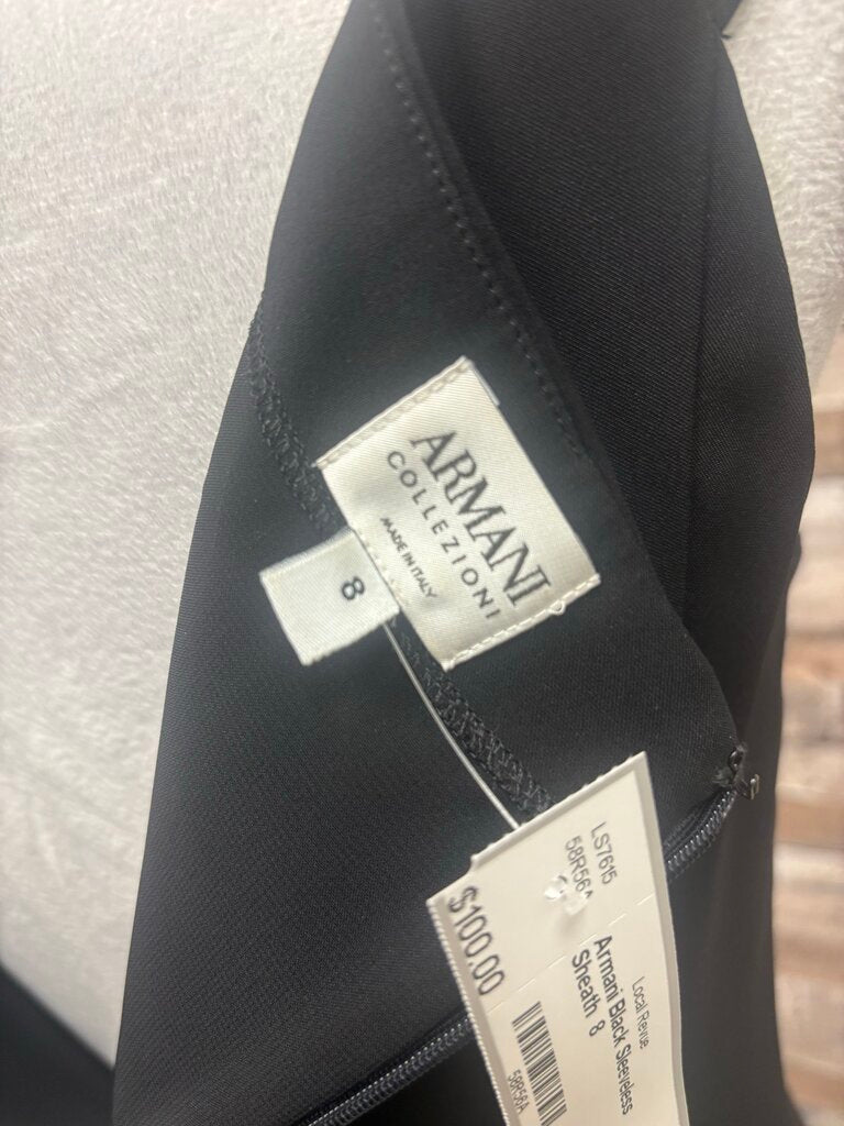 Armani Black Sleeveless Sheath