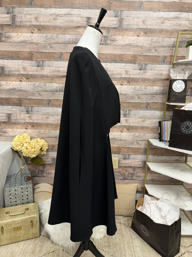 NWT Monique Lhuillier Black Cape Jacket