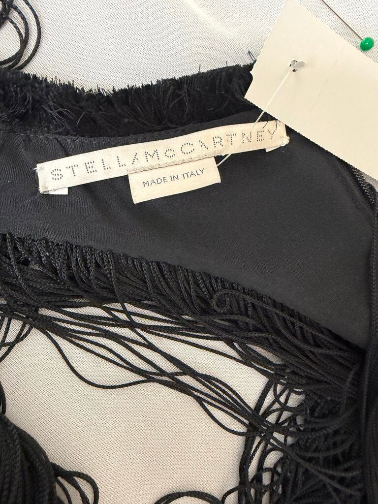 Stella McCartney Black Sleeveless Fringe
