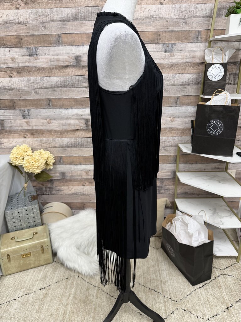 Stella McCartney Black Sleeveless Fringe