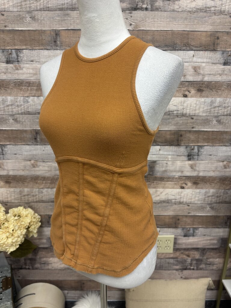 Free People Movement Copper Ribbed Tank