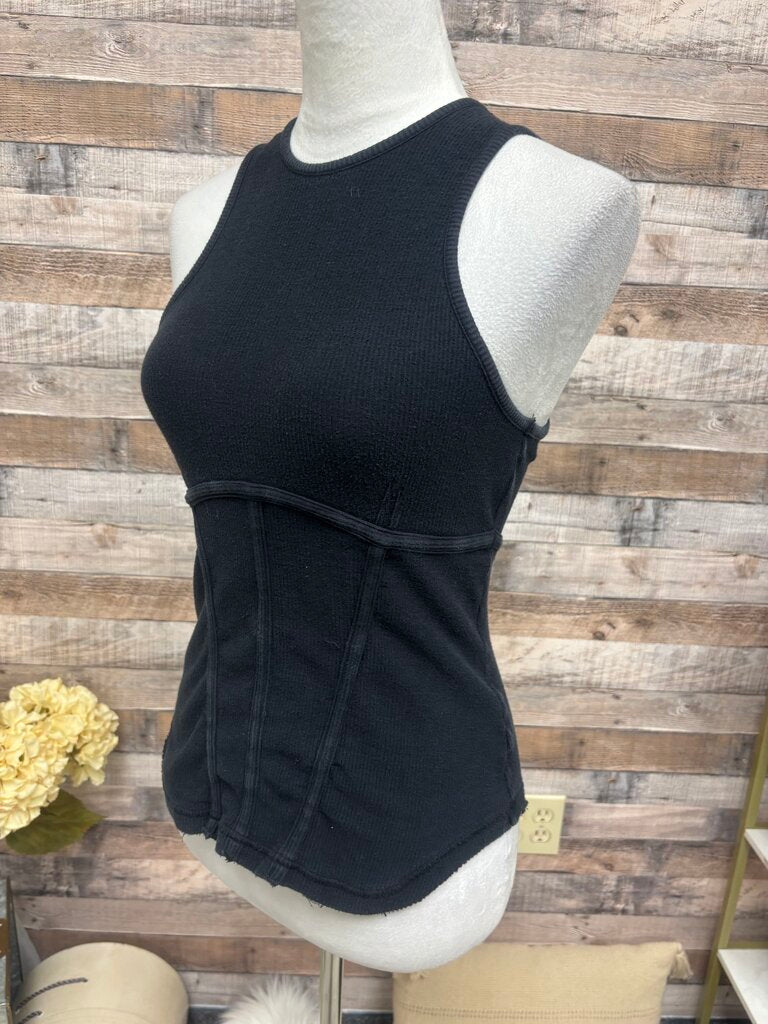 Free People Movement Black Ribbed Tank