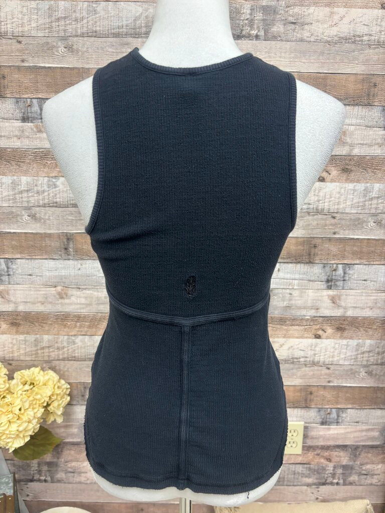 Free People Movement Black Ribbed Tank