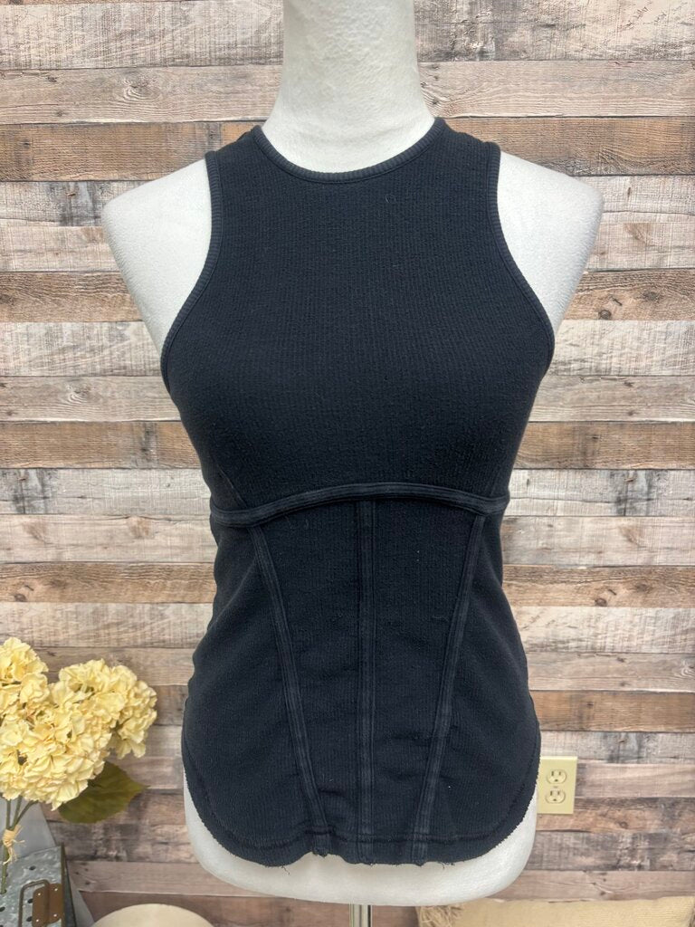 Free People Movement Black Ribbed Tank