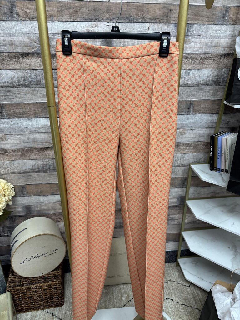 Elisabetta Franchi Tan & Orange Chain Pattern