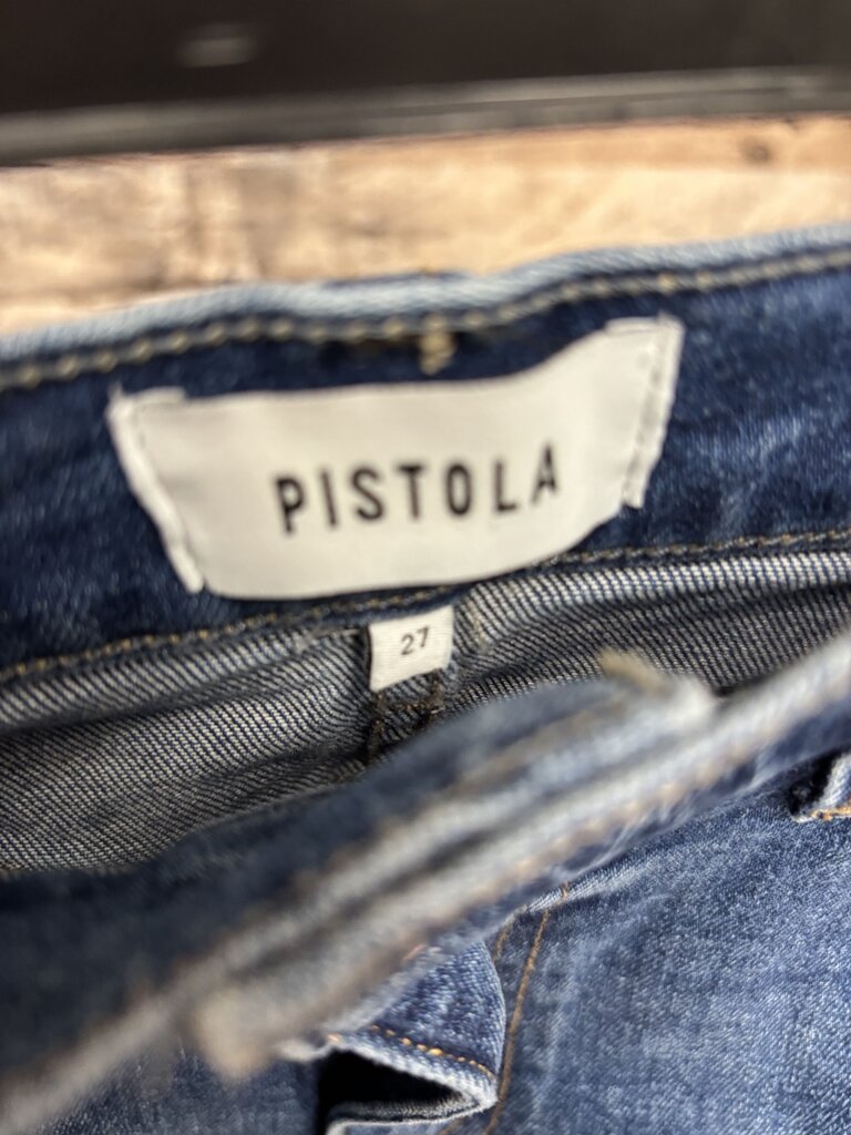Pistola Raw Hem Straight Leg Denim
