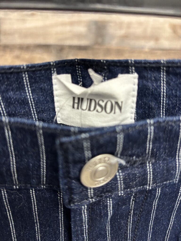 NWT Hudson Milano Noir Pinstripe Denim