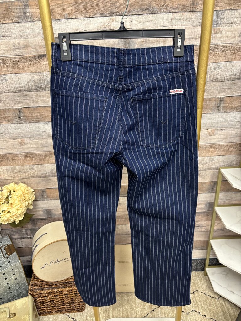 NWT Hudson Milano Noir Pinstripe Denim
