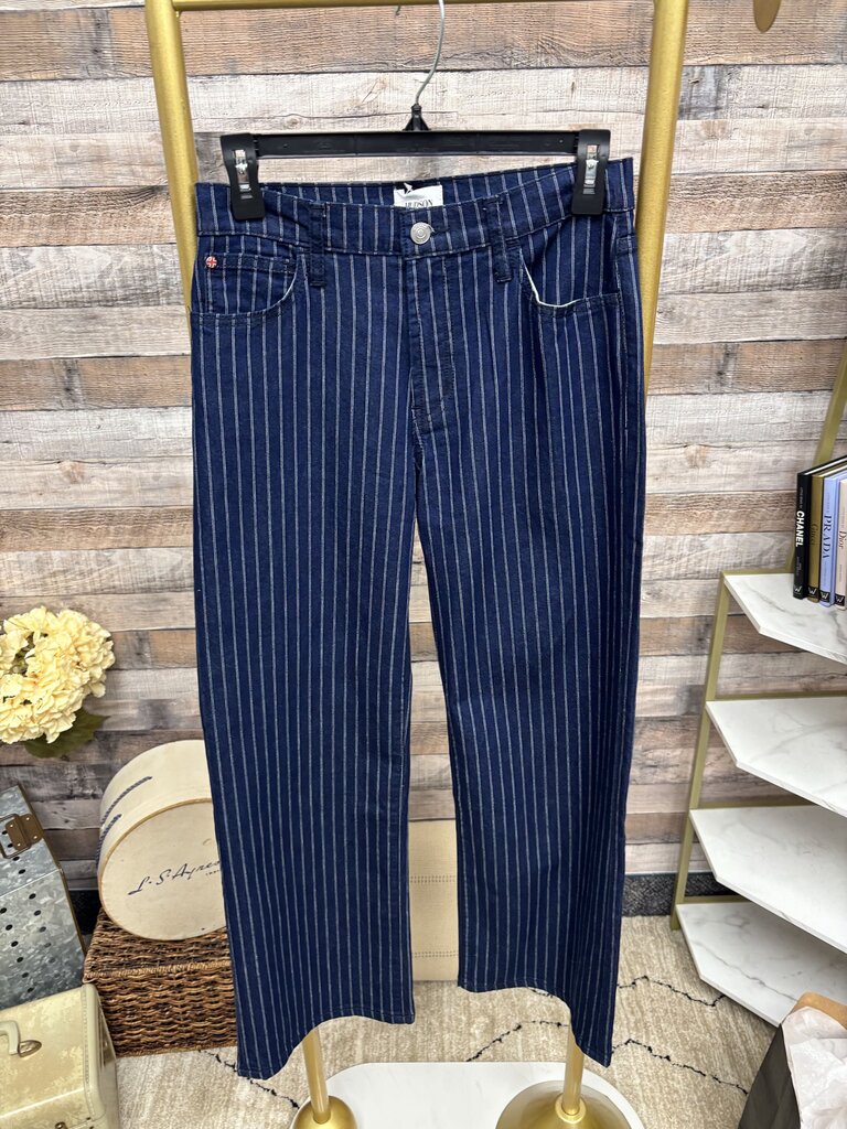 NWT Hudson Milano Noir Pinstripe Denim
