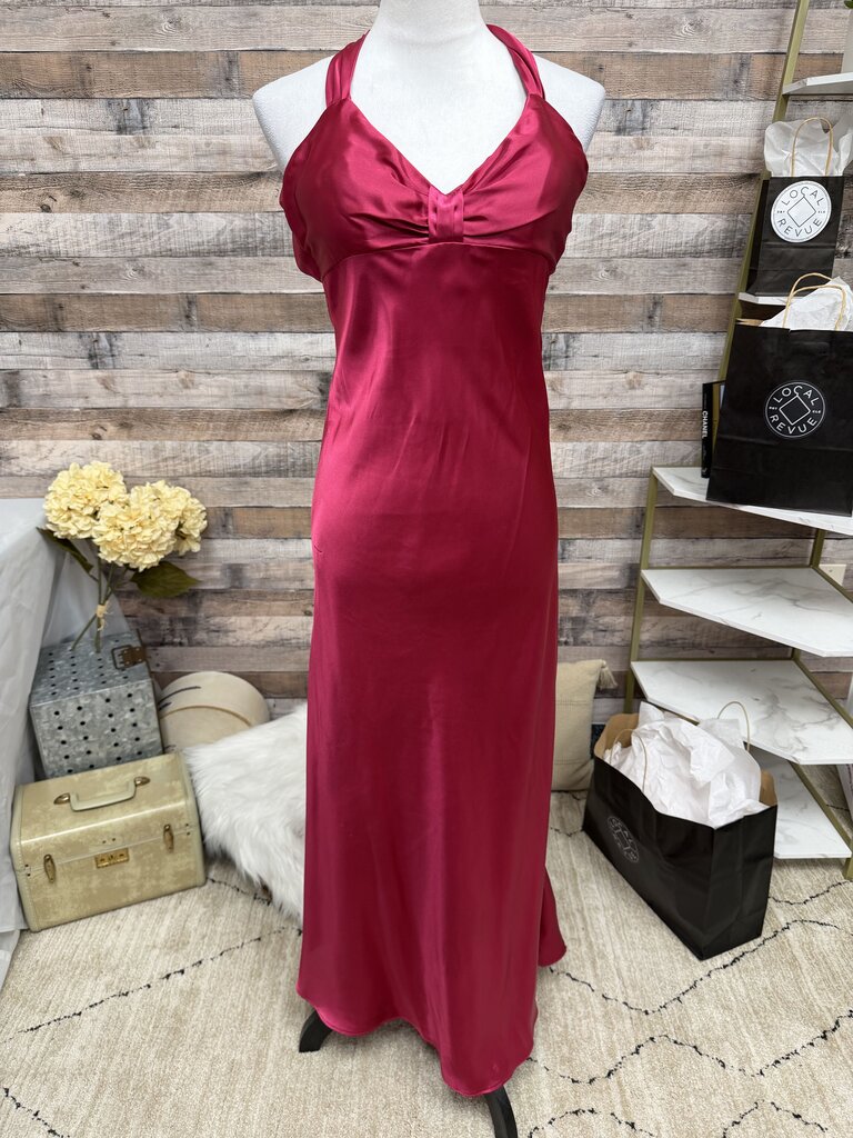 Jessica McClintock for Gunne Sax Fuchsia Satin Dress