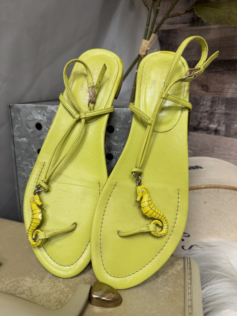 Coach Lime Green Thong Sandal
