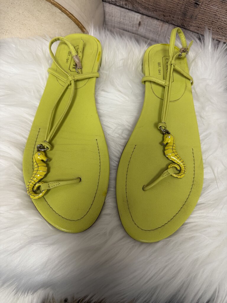 Coach Lime Green Thong Sandal