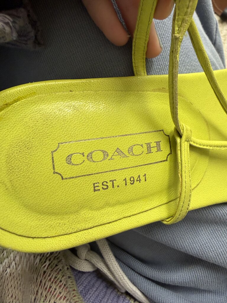 Coach Lime Green Thong Sandal