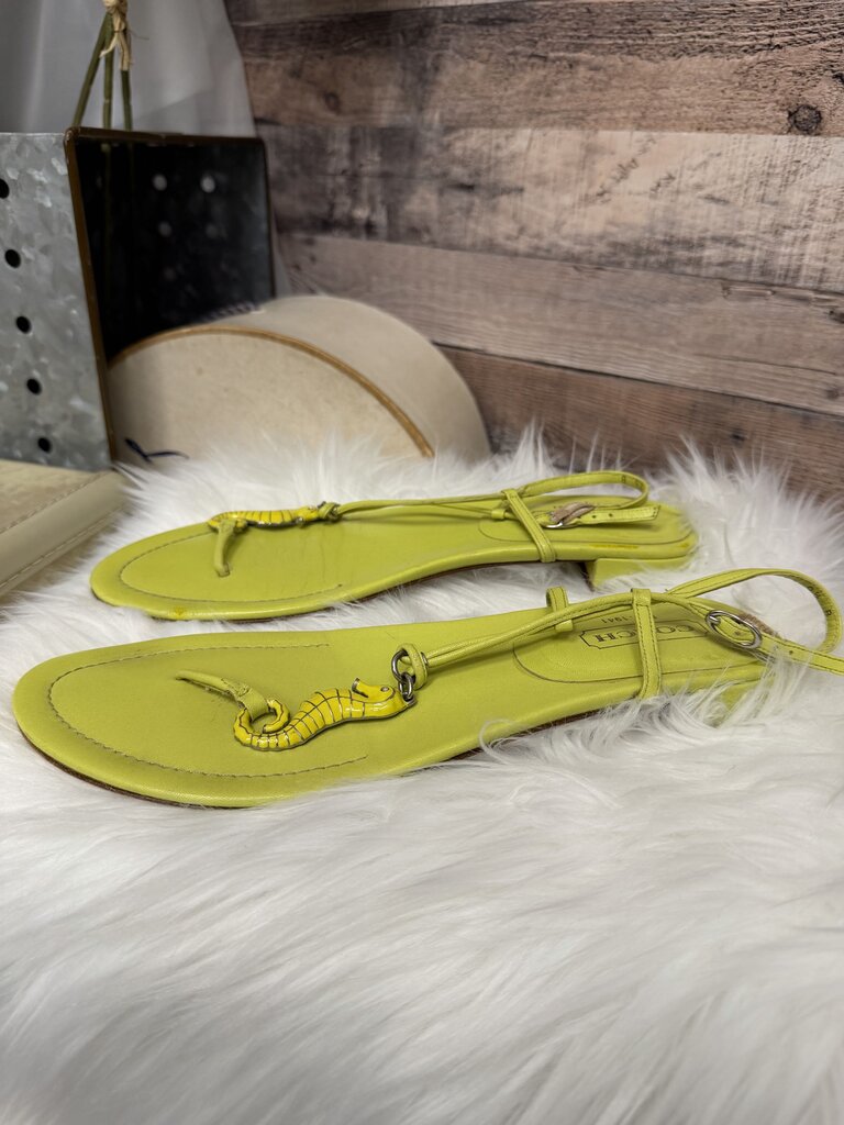Coach Lime Green Thong Sandal