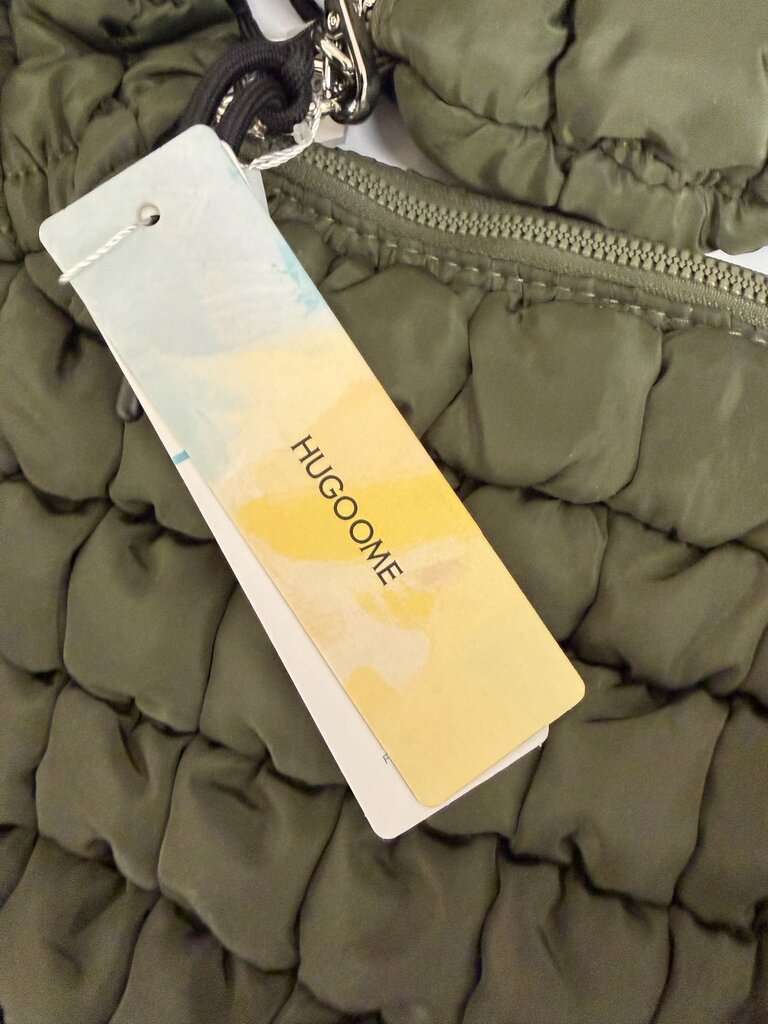 NWT Hugoome Olive Green Puffer Tote