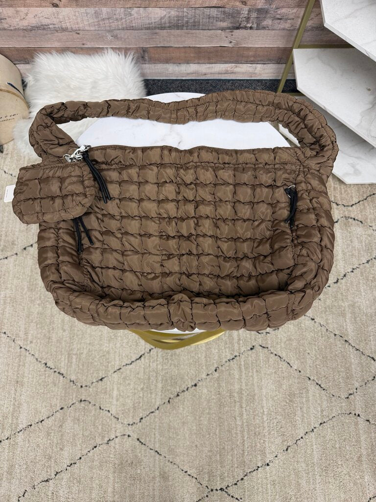 NWT Hugoome Brown Puffer Tote