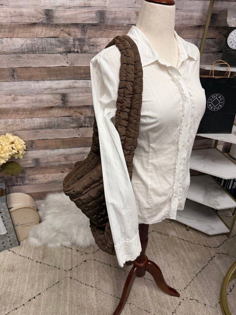 NWT Hugoome Brown Puffer Tote