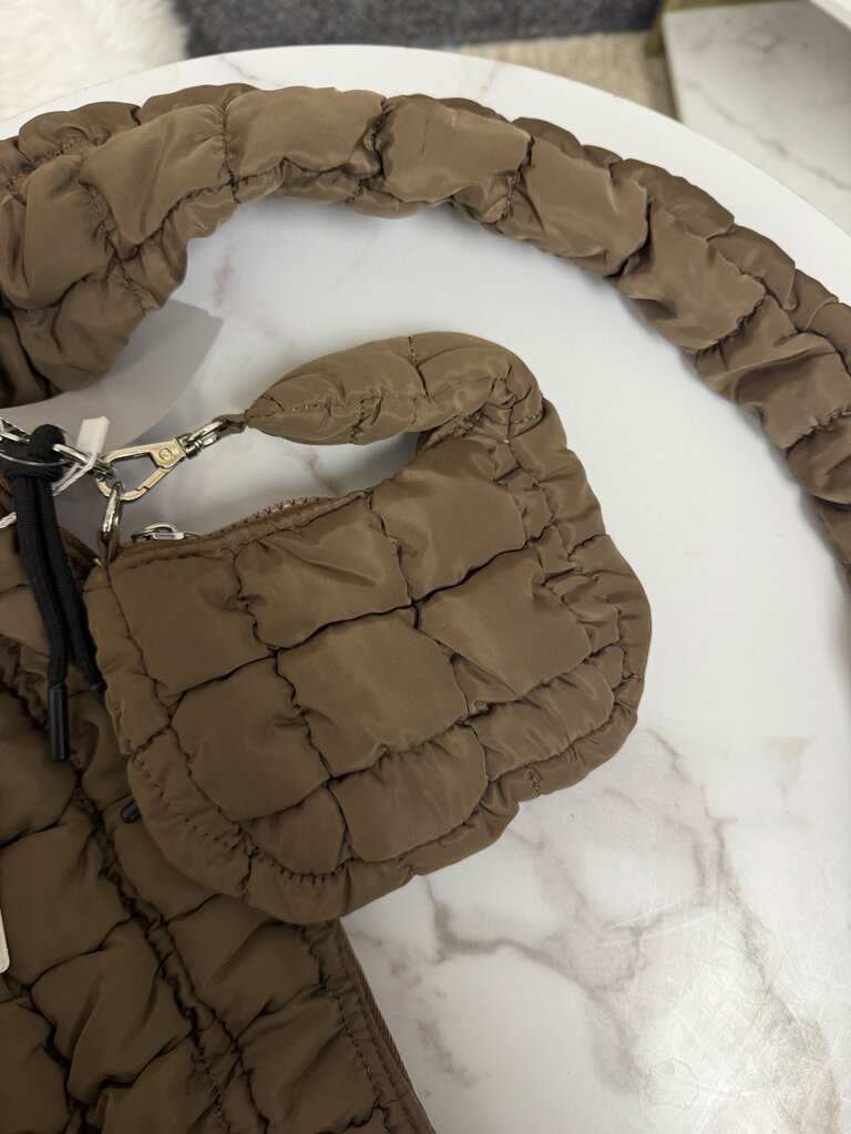 NWT Hugoome Brown Puffer Tote
