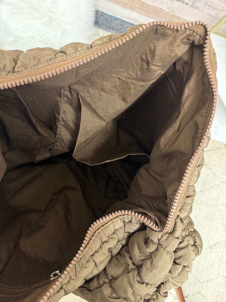 NWT Hugoome Brown Puffer Tote