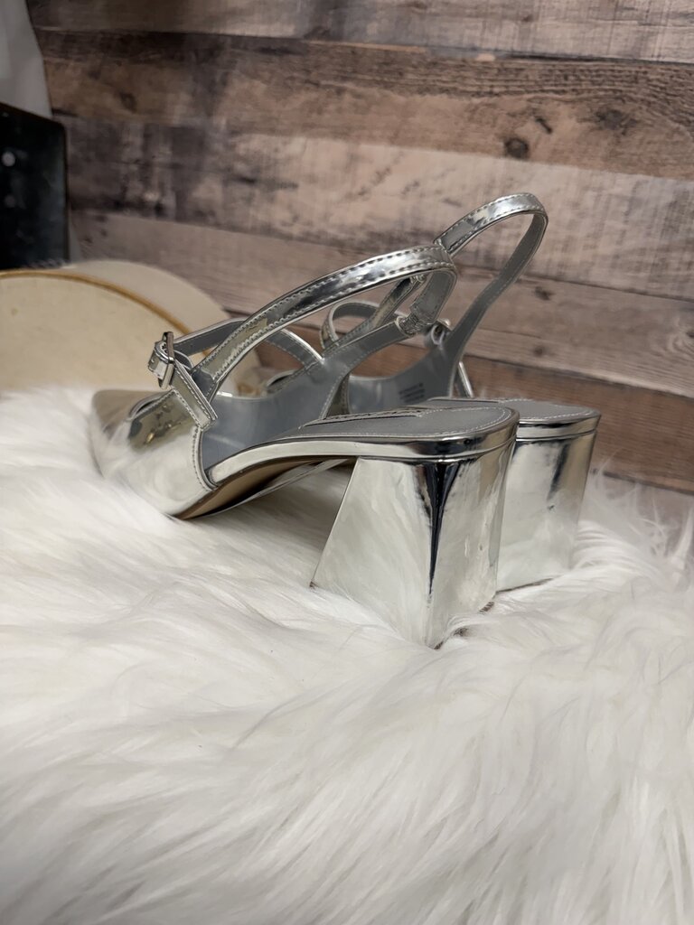Steve Madden Silver Metallic Pointed Toe