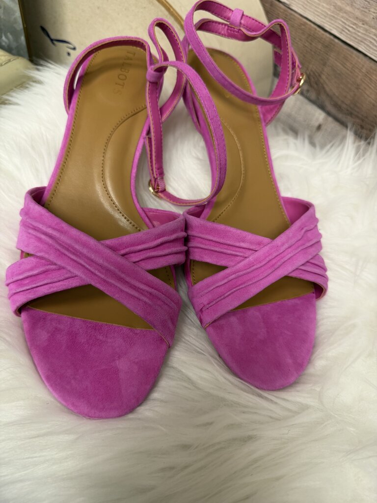 Talbots Fucsia Suede Pleated Heel