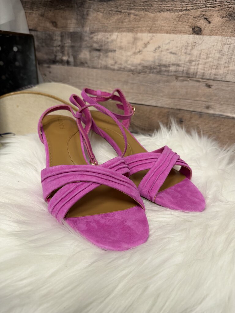 Talbots Fucsia Suede Pleated Heel