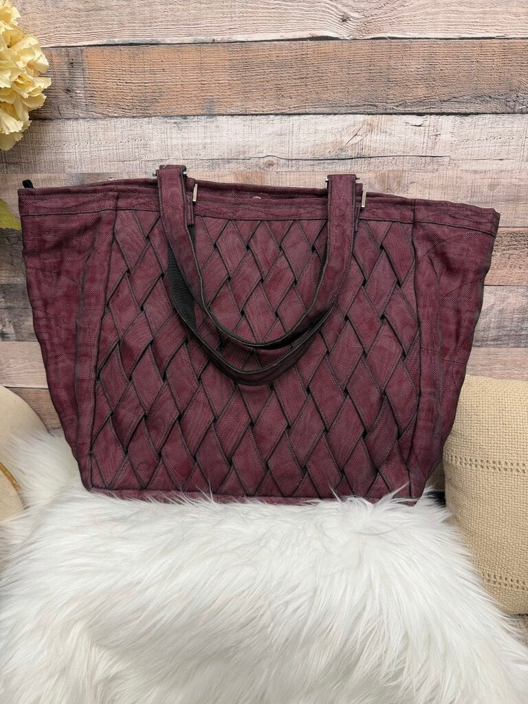 Smateria Purple Seatbelt Weave Tote