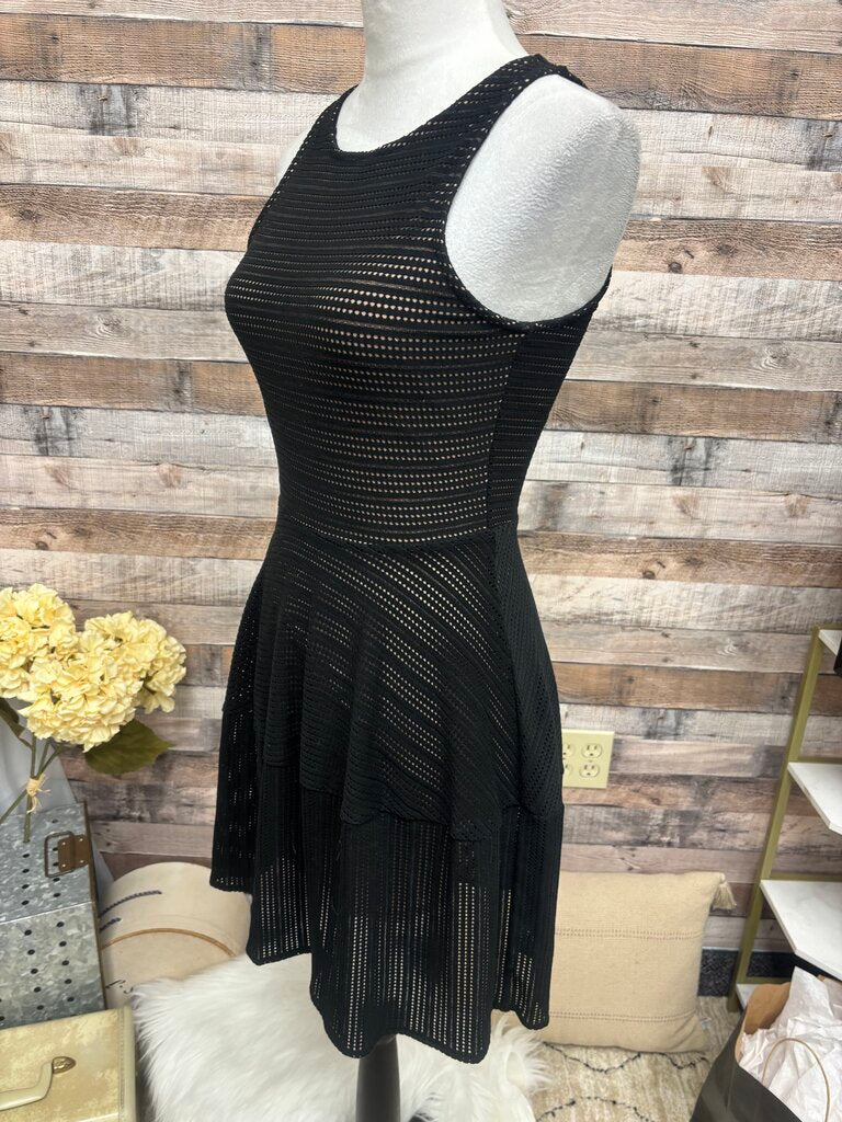 BCBGMaxAzria Black Mesh Style Cocktail